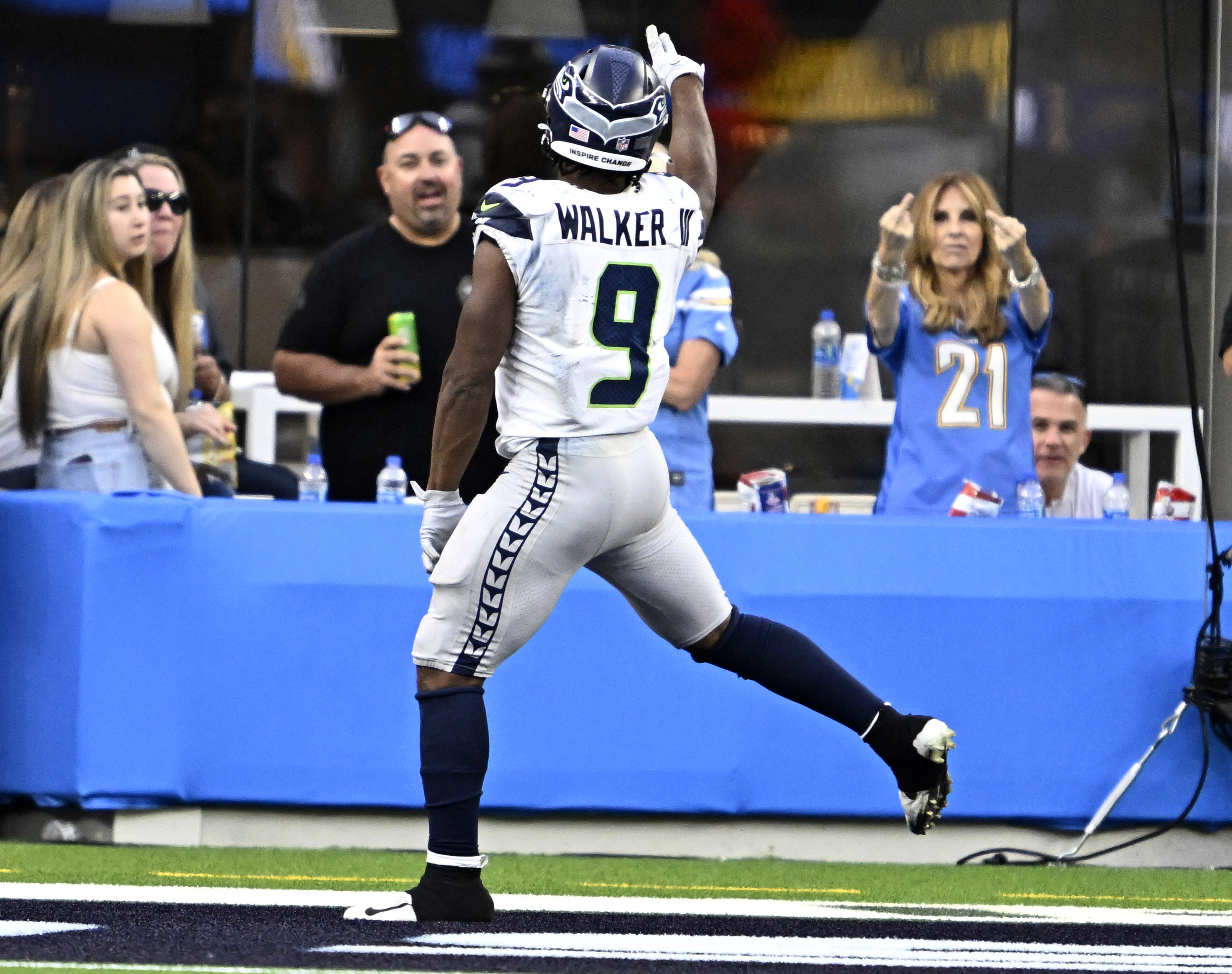 Seattle Seahawks defeated the Los Angeles Chargers 37-23 during a NFL football game.